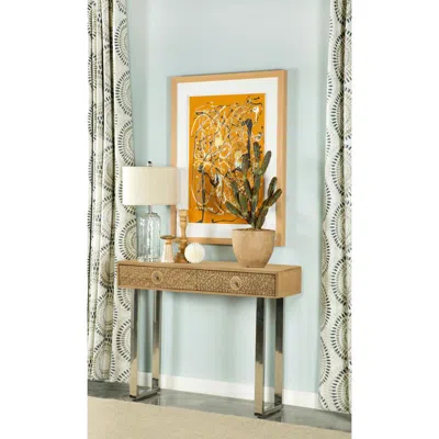 Coaster Co. Of America Draco Console Table With Hand Carved Drawers Natural In Neutral