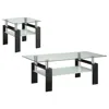Coaster Co. Of America Dyer 2-piece Rectangular Coffee And End Table Set Black In Transparent