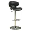 Coaster Co. Of America Edenton Upholstered Adjustable Height Bar Stools Black And Chrome (set Of 2)