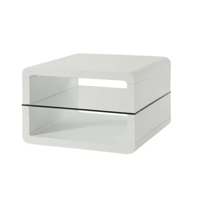 Coaster Co. Of America Elana Square 2-shelf End Table Glossy White