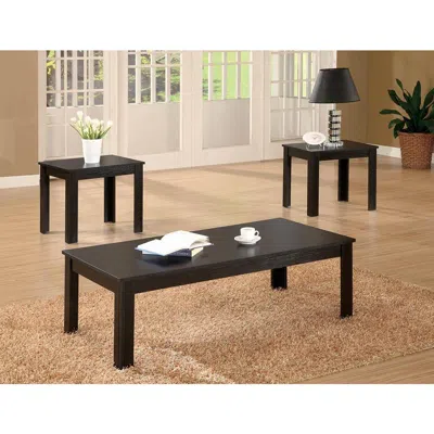 Coaster Co. Of America Elias 3-piece Silhouette Occasional Set Black