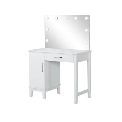 Coaster Co. Of America Elijah Vanity Set With Led Lights White And Dark Grey