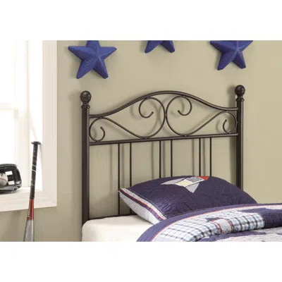 Coaster Co. Of America Ellis Scroll Twin Headboard Dark Bronze In Blue