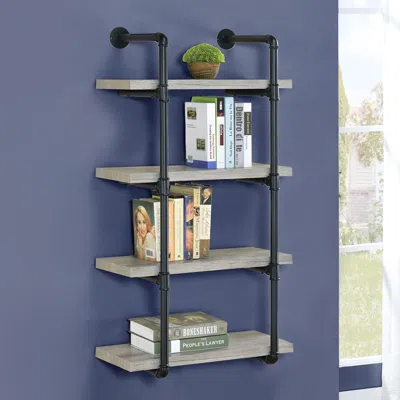 Coaster Co. Of America Elmcrest 24-inch Wall Shelf Black And Grey Driftwood