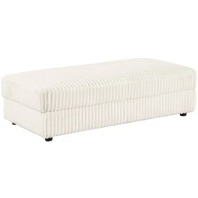 Coaster Co. Of America Emberson Upholstered Rectangular Storage Ottoman Ivory
