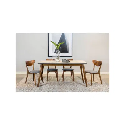 Coaster Co. Of America Everett 5-piece Rectangular Dining Table Set Natural Walnut