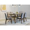 Coaster Co. Of America Everett Faux Marble Top Dining Table Natural Walnut And White