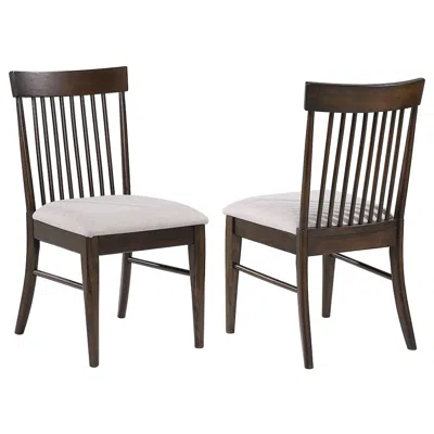 Coaster Co. Of America Everton Wood Dining Side Chair Dark Walnut (set Of 2)