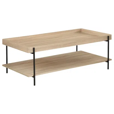 Coaster Co. Of America Fallon Rectangular Engineered Wood Coffee Table Light Brown