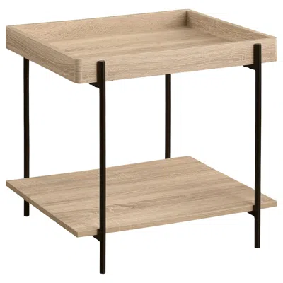 Coaster Co. Of America Fallon Square Engineered Wood End Table Light Brown