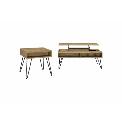 Coaster Co. Of America Fanning 2-piece Lift Top Coffee And End Table Set Golden Oak In Brown
