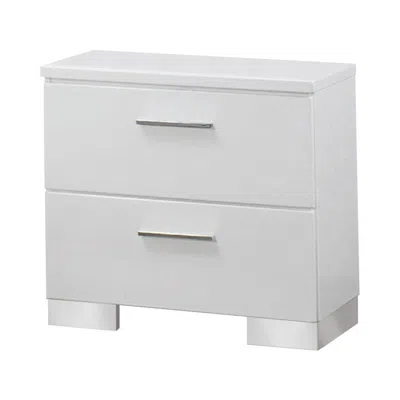 Coaster Co. Of America Felicity 2-drawer Nightstand Glossy White
