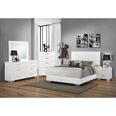 Coaster Co. Of America Felicity Queen Panel Bed Glossy White