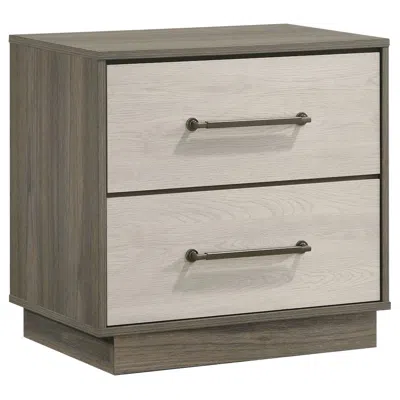 Coaster Co. Of America Fenwick 2-drawer Nightstand Bedside Table Grey Oak In Gray