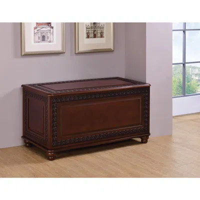 Coaster Co. Of America Finlay Flip Open Storage Cedar Chest Deep In Brown