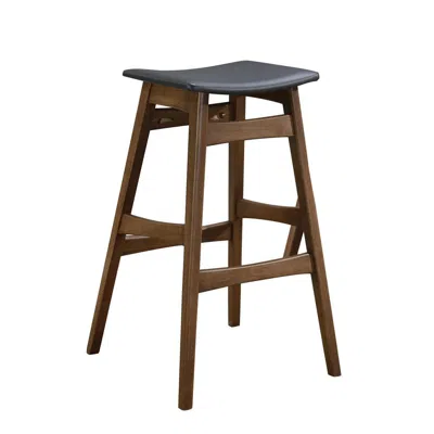 Coaster Co. Of America Finnick Tapered Legs Bar Stools Dark Grey And Walnut (set Of 2) In Brown