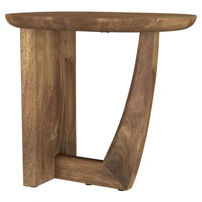 Coaster Co. Of America Fletcher Oval Solid Mango Wood Accent Side Table Brown