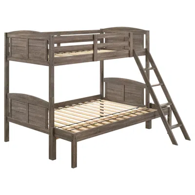 Coaster Co. Of America Flynn Wood Twin Over Full Bunk Bed Weathered Brown