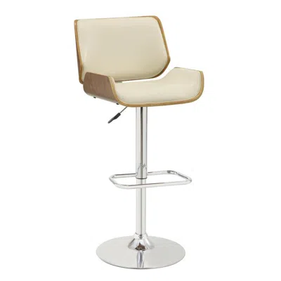 Coaster Co. Of America Folsom Upholstered Adjustable Bar Stool Ecru And Chrome
