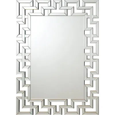 Coaster Co. Of America Forman Interlocking Greek Frameless Wall Mirror Silver
