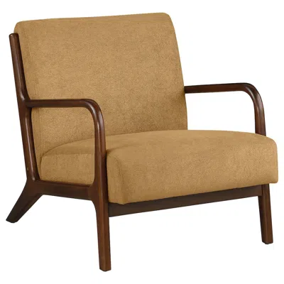 Coaster Co. Of America Foster Upholstered Wood Frame Accent Chair Honey