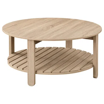 Coaster Co. Of America Fowler 1-shelf Round Engineered Wood Coffee Table Natural