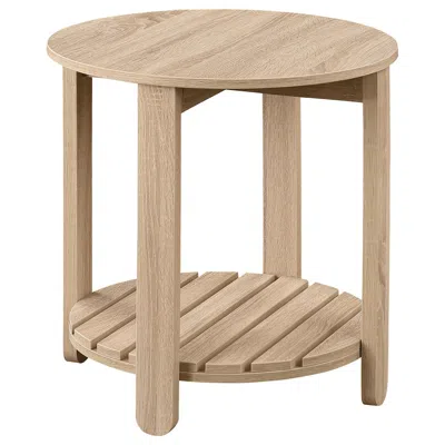 Coaster Co. Of America Fowler 1-shelf Round Engineered Wood Side End Table Natural