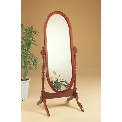 Coaster Co. Of America Foyet Oval Cheval Mirror Merlot In Brown