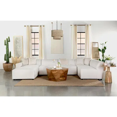 Coaster Co. Of America Freddie Upholstered Square Ottoman Pearl