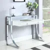 Coaster Co. Of America Gemma 2-drawer Writing Desk Glossy White And Chrome