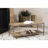 Coaster Co. Of America Gerbera Accent Bench With Slat Shelf Natural And Metal
