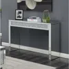 Coaster Co. Of America Gillian Rectangular Sofa Table Silver And Clear Mirror