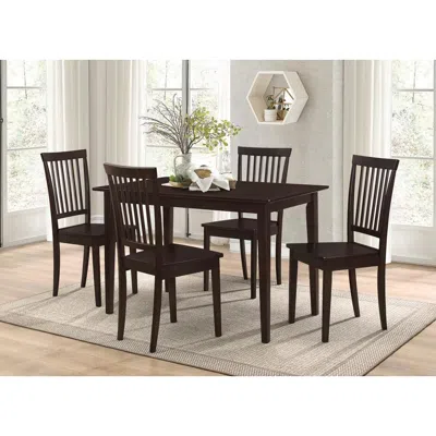Coaster Co. Of America Gomez 5-piece Rectangular Dining Table Set Cappuccino