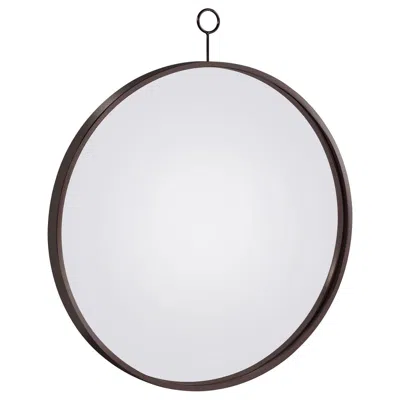 Coaster Co. Of America Gwyneth Round Wall Mirror Black Nickel In Brown