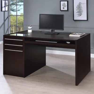 Coaster Co. Of America Halston 3-drawer Connect-it Office Desk Cappuccino