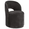 Coaster Co. Of America Harjo Velvet Upholstered Swivel Accent Chair Charcoal Grey In Gray