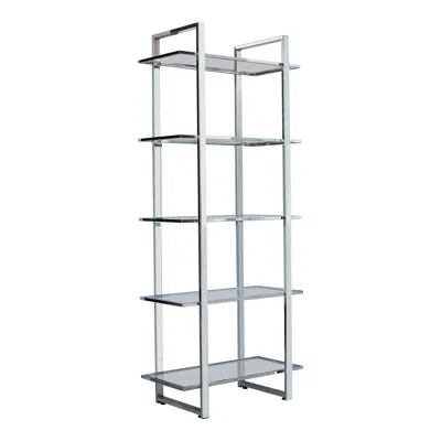Coaster Co. Of America Hartford Glass Shelf Bookcase Chrome