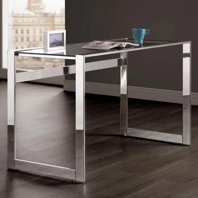 Coaster Co. Of America Hartford Glass Top Writing Desk Chrome