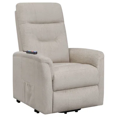 Coaster Co. Of America Henrietta Upholstered Power Lift Massage Chair Beige