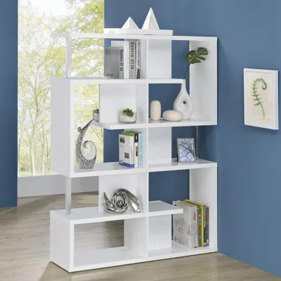 Coaster Co. Of America Hoover 5-tier Bookcase White And Chrome