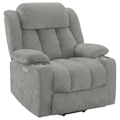Coaster Co. Of America Houston Upholstered Power Lift Recliner Grey