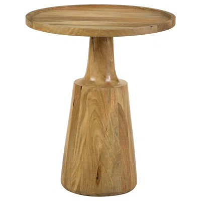 Coaster Co. Of America Ixia Round Solid Mango Wood Accent Side Table Natural