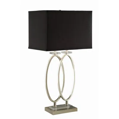 Coaster Co. Of America Izuku Rectangular Shade Table Lamp Black And Brushed Nickel
