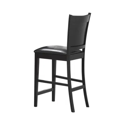 Coaster Co. Of America Jaden Upholstered Counter Height Stools Black And Espresso (set Of 2)