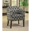 Coaster Co. Of America Jansen Hexagon Patterned Accent Chair Grey And Black