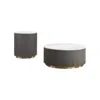 Coaster Co. Of America Jason 2-piece Round Marble Coffee And End Table Set White