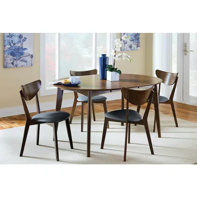 Coaster Co. Of America Jedda Upholstered Dining Chairs Dark Walnut And Black (set Of 2)