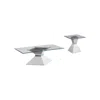Coaster Co. Of America Jenny 2-piece Rectangular Coffee And End Table Set Chrome