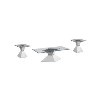 Coaster Co. Of America Jenny 3-piece Rectangular Coffee And End Table Set Chrome