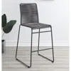 Coaster Co. Of America Jerome Upholstered Bar Stools With Footrest (set Of 2) Charcoal And Metal